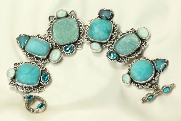 Amazonite & Tapestry Bracelet