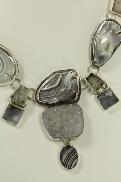 Botswana Agate Fish Necklace