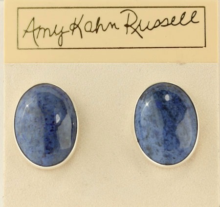 Dumortierite Clip Earrings