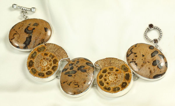Fossilized Ammonite Bracelet