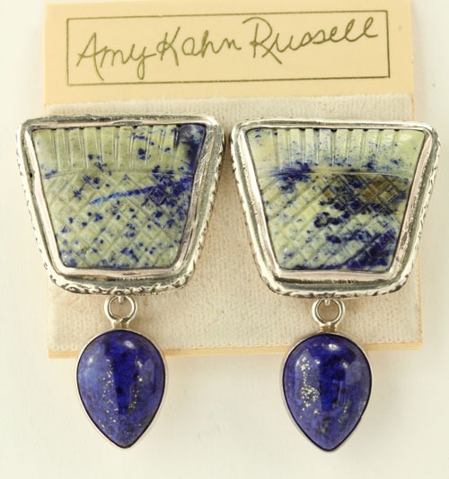 Exquisite Lapis Frogs Pin-Pendant