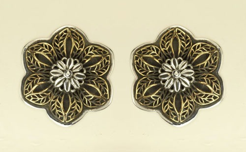 Sterling Silver Flower Earrings--LARGE--ORIGINALLY $168.00