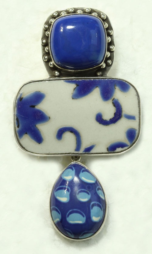Antique Chinese Porcelain Pin-Pendant
