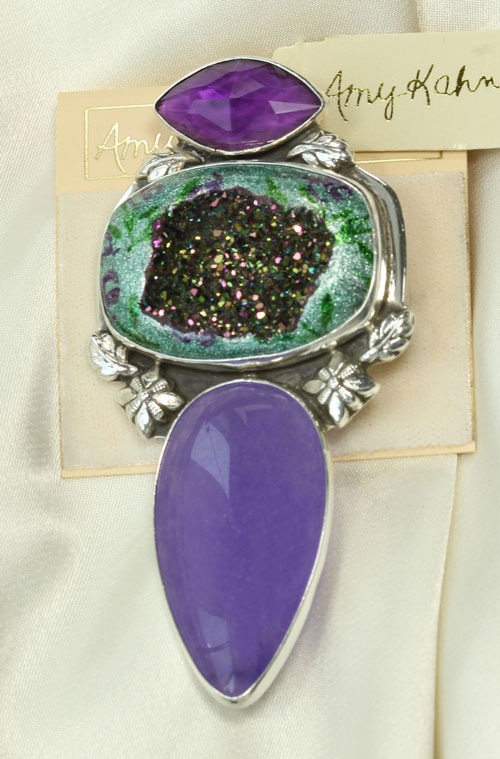 Brazilian Agate Drusy Pin-Pendant
