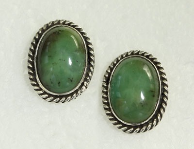 Chrysoprase Post Earrings--ON TREND FOR 2013