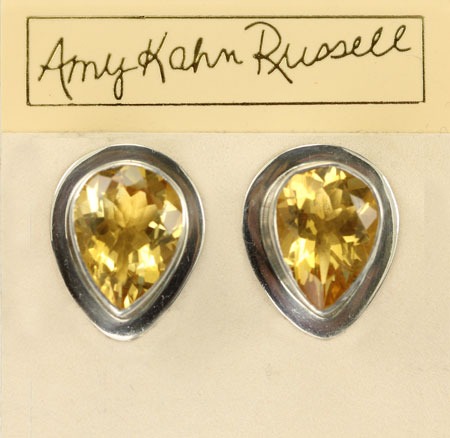 Citrine Clip Earrings--Can be Converted to Post