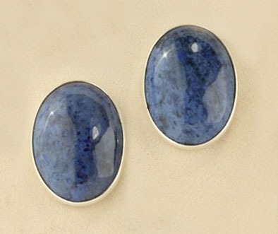 Dumortierite Clip Earrings