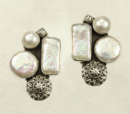 White Fresh Water Pearl Clip Earrings