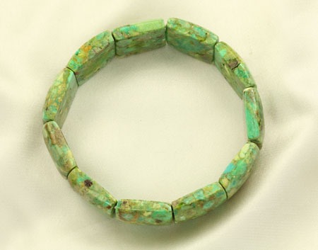 Green Turquoise Stretch Bracelet