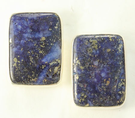 Large Lapis Post Earrings