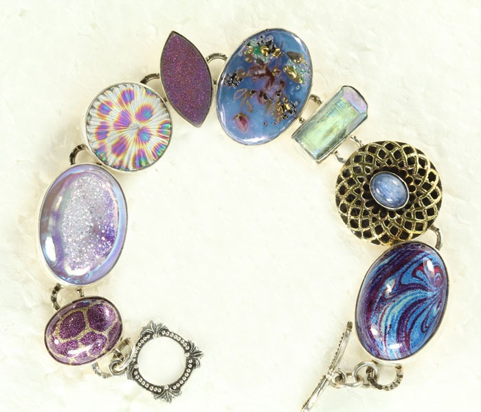  Lavender Shades Charm Bracelet--ONE OF A KIND
