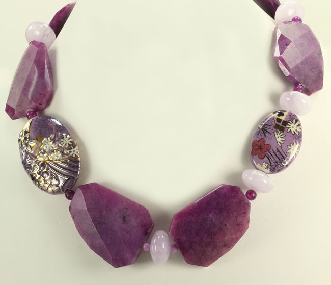  Porcelain & Agate Necklace  
