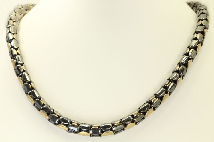 Rhodium & Vermeil Necklace