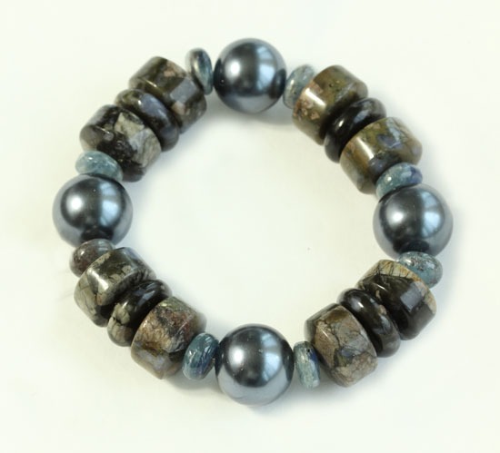 Rowlite & Kyanite Stretch Bracelet