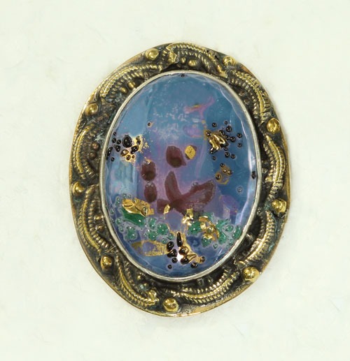 Vintage French Enamel Ring--CAN BE RESIZED