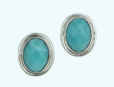 Amazonite Post Earrings