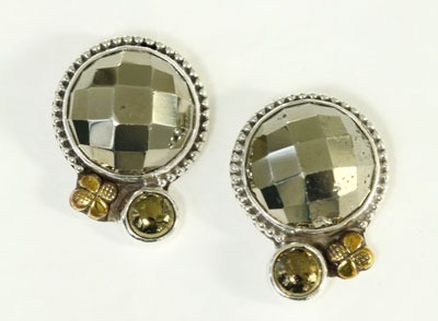 Chalcopyrite Clip Earrings