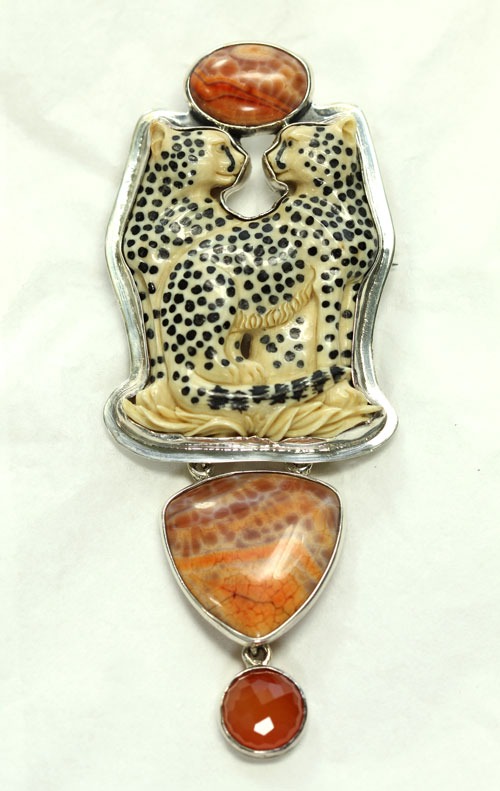 Fossilized Mammoth Ivory Pin-Pendant