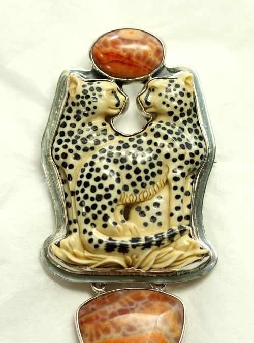 Fossilized Mammoth Ivory Pin-Pendant