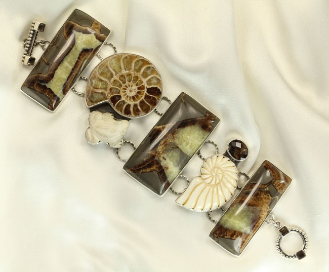 Ammonite & Baccuceras Fossil Bracelet