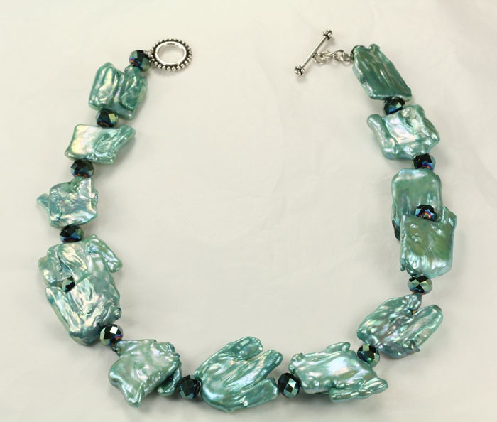 Biwa Pearl Choker--VERY LARGE PEARLS