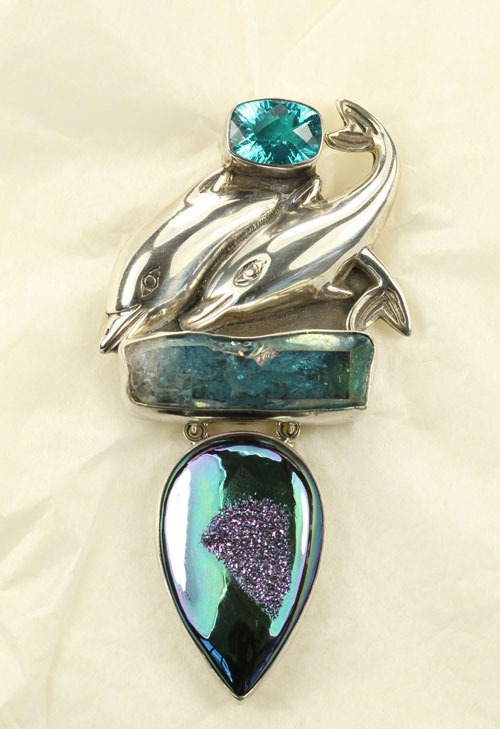 Blue Quartz Clip Earrings--CAN BE CONVERTED TO POST
