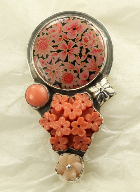 Enameled Antique Floral Paper