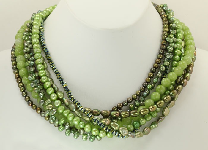 Green Multi-Strand Choker  