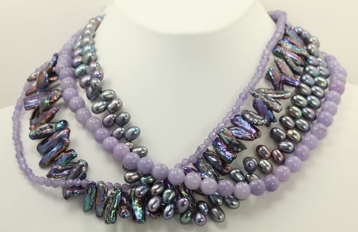  Multi-Strand Lavender Necklace