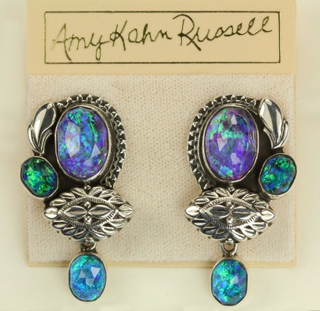 Opal Post Earrings--CAN BE CONVERTED TO CLIP