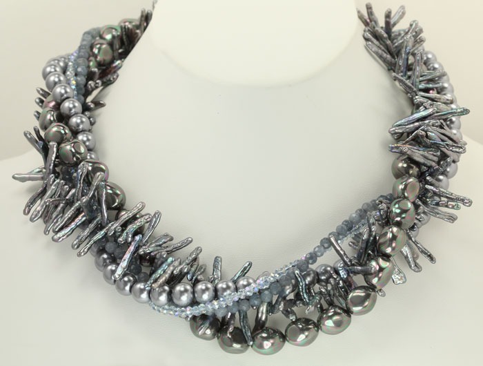Platinum Multi Strand Choker