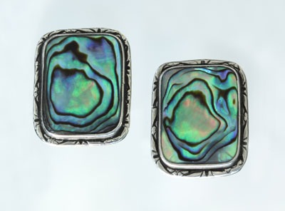 Abalone Clip Earrings