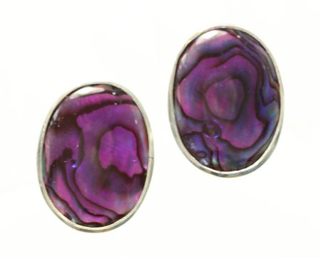 Abalone Clip Earrings