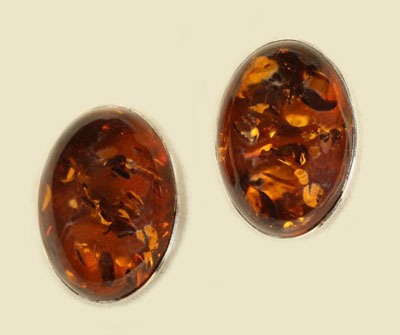 Amber Post Earrings