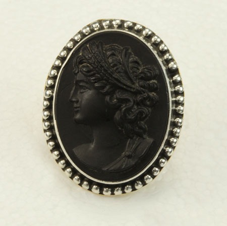 Black Cameo Ring