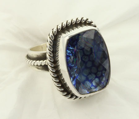 Enamel Under Quartz Ring