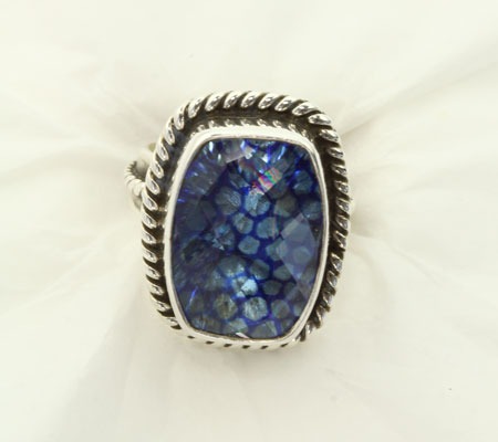 Enamel Under Quartz Ring