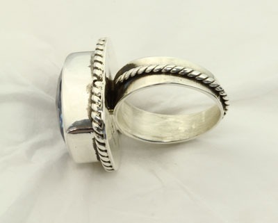 Enamel Under Quartz Ring