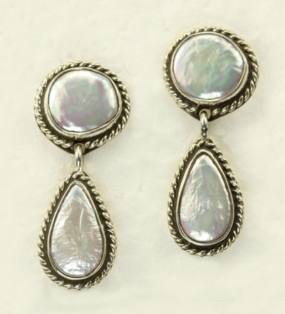 Fresh Water Pearl Post Dangle Earrings