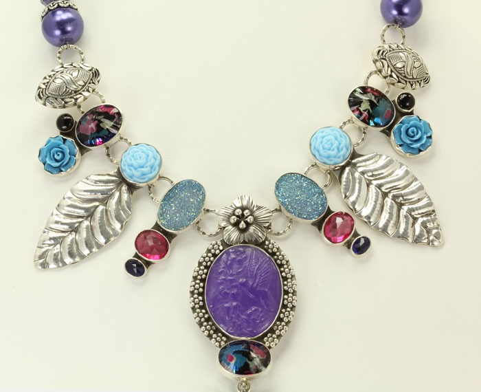 Hand Carved Jeweled Collar