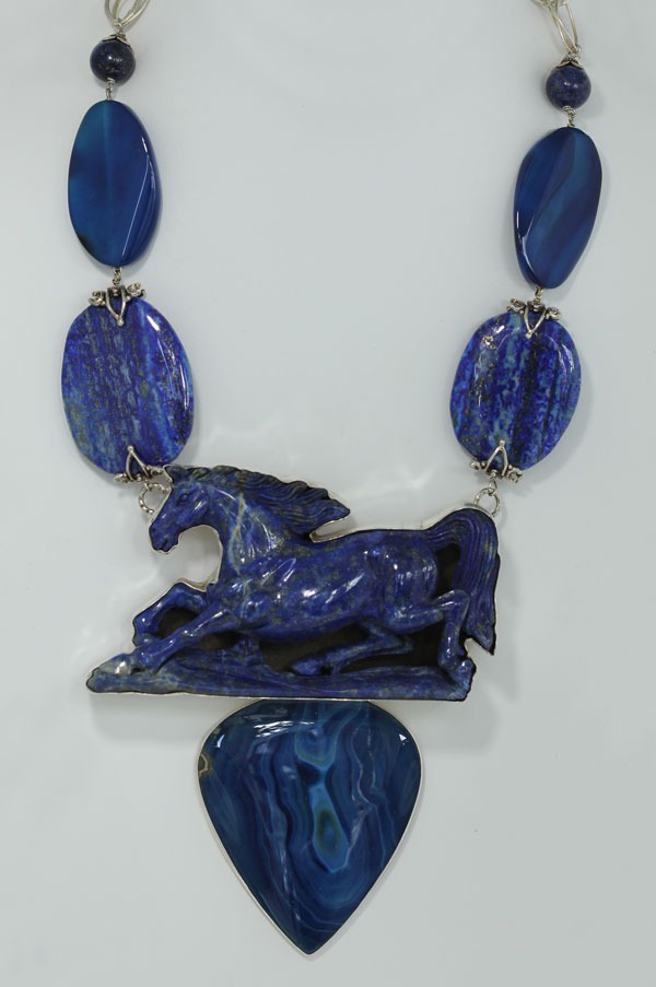 Kentucky Derby Lapis Collar