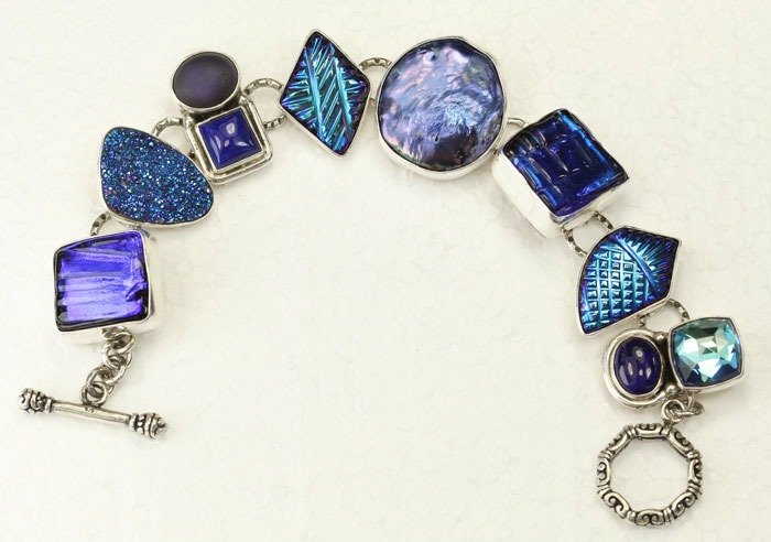 Lapis & Drusy Bracelet