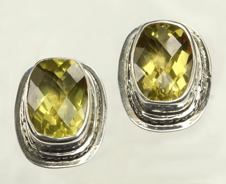 Lemon Citrine Clip Earrings