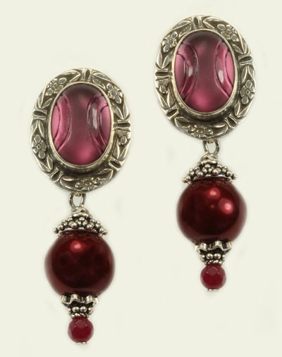 Mabe Shell Pearl & Quartz Post Earrings