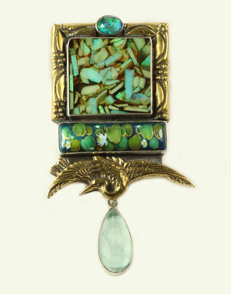 Opal with Russian Hand Painting 