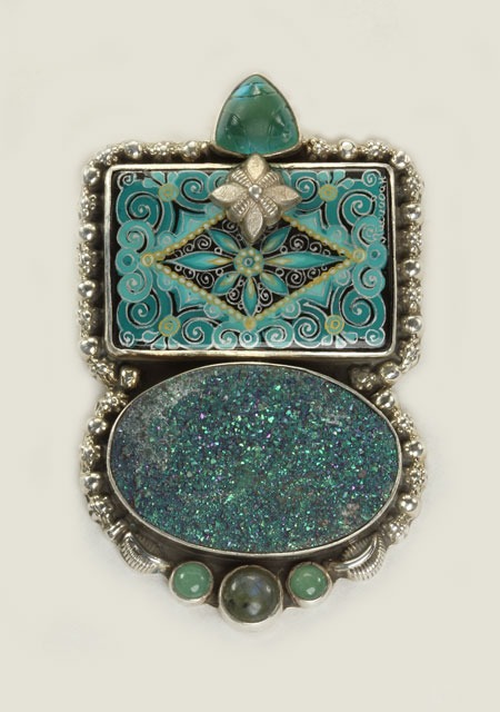Russian Hand Painting with Drusy