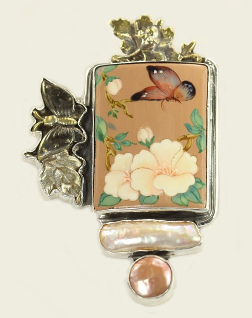 Russian Hand Painting on Carnelian