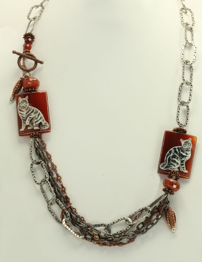 Russian Hand Painting on Carnelian