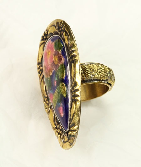 Vintage Enamel Statement Ring