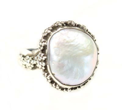 White Fresh Water Pearl Ring
